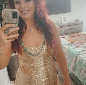 Razor back sequined tank